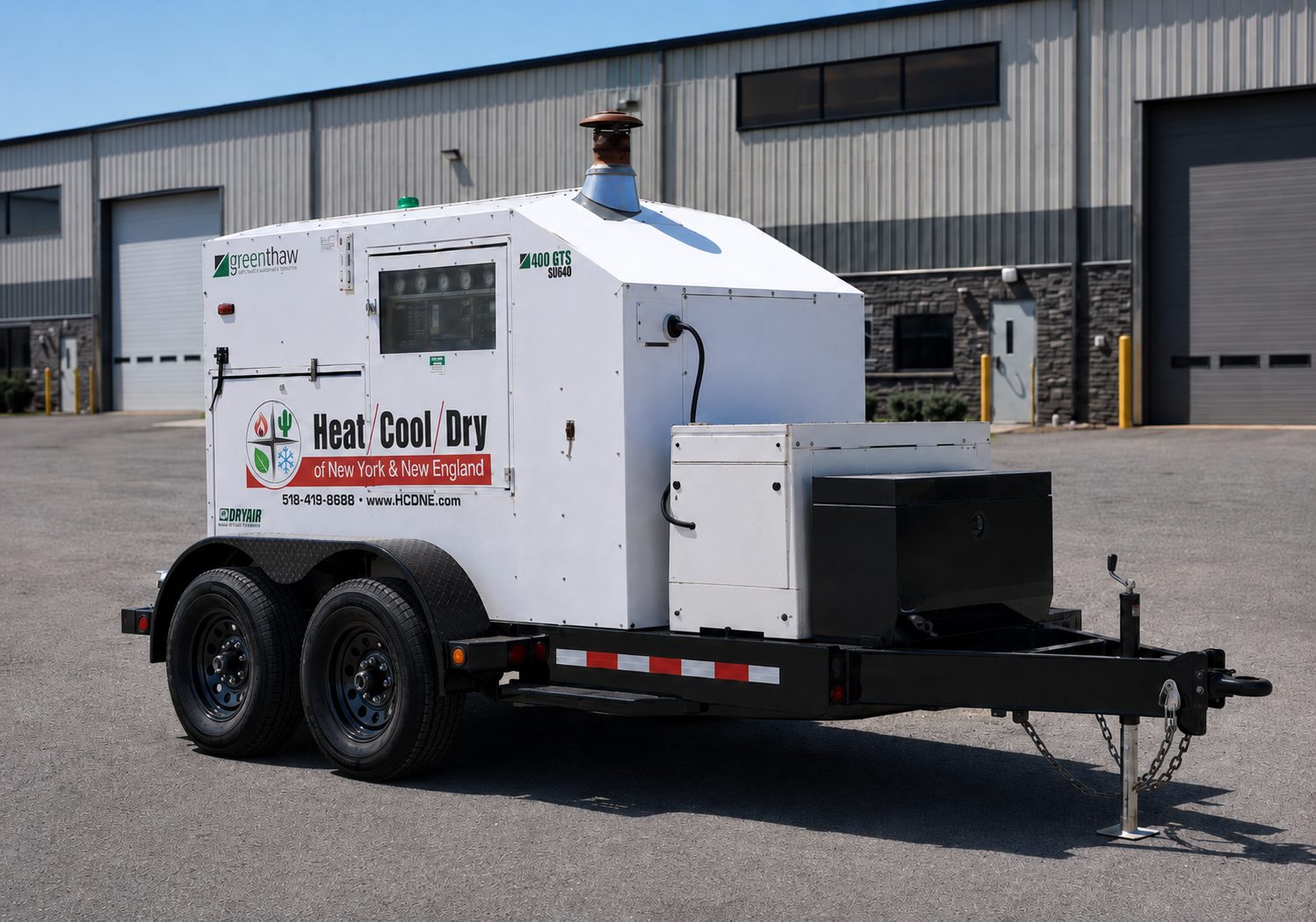 Heat Cool Dry GreenThaw 400 GTS hydronic ground thaw trailer